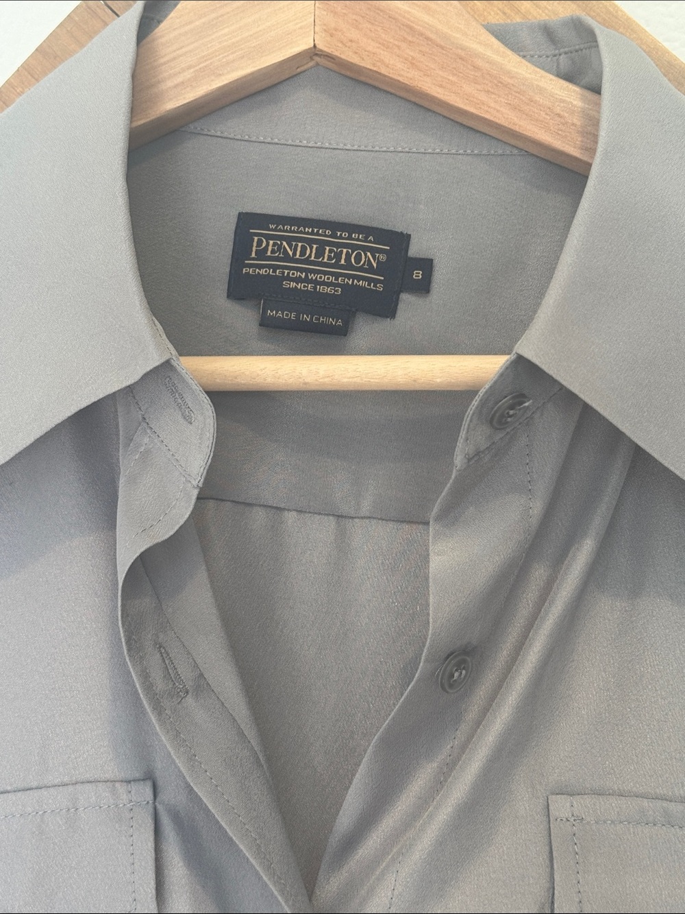 Pendleton Slate Gray Button-Front Shirt - Picture 2 of 5